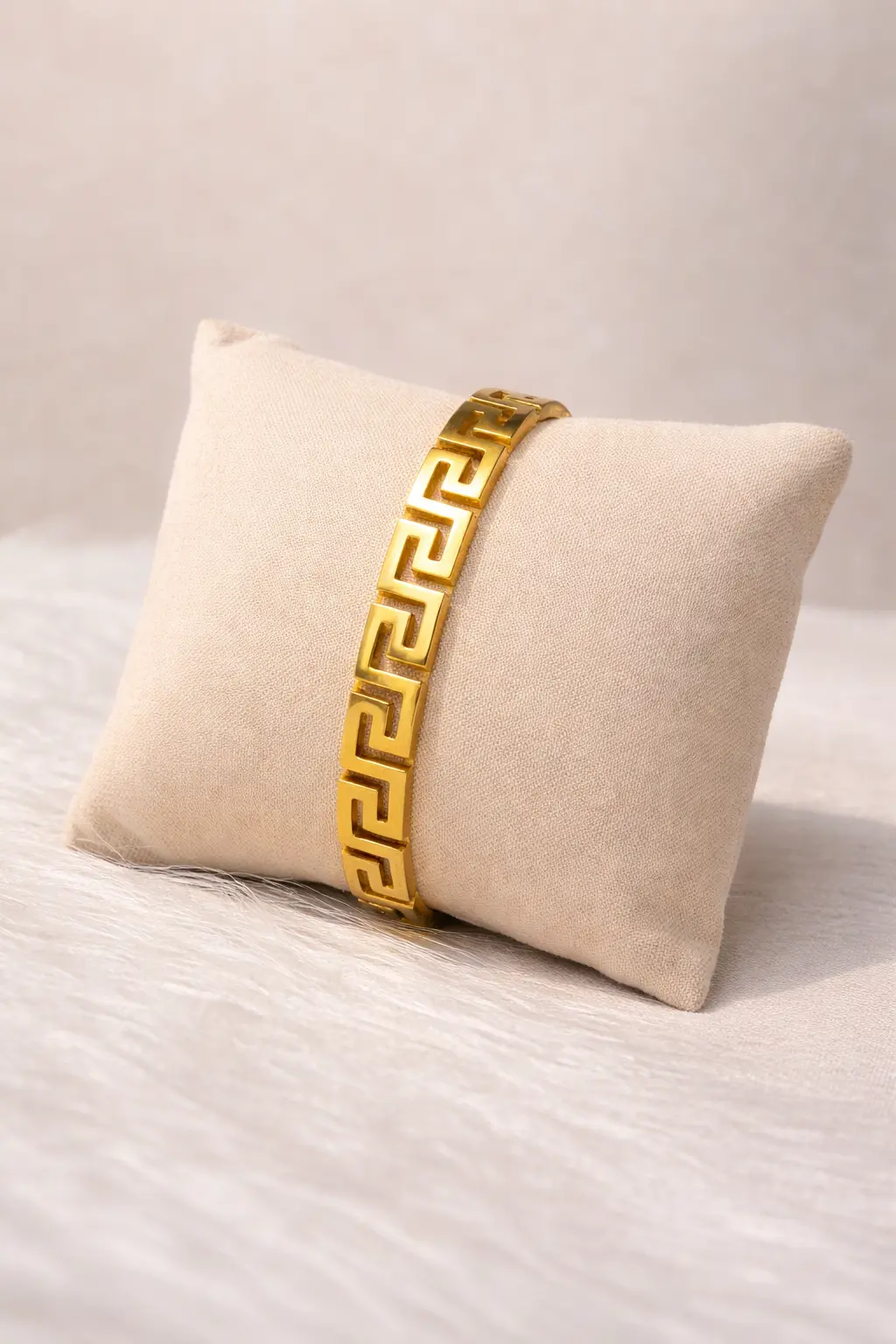 Greek key bangle