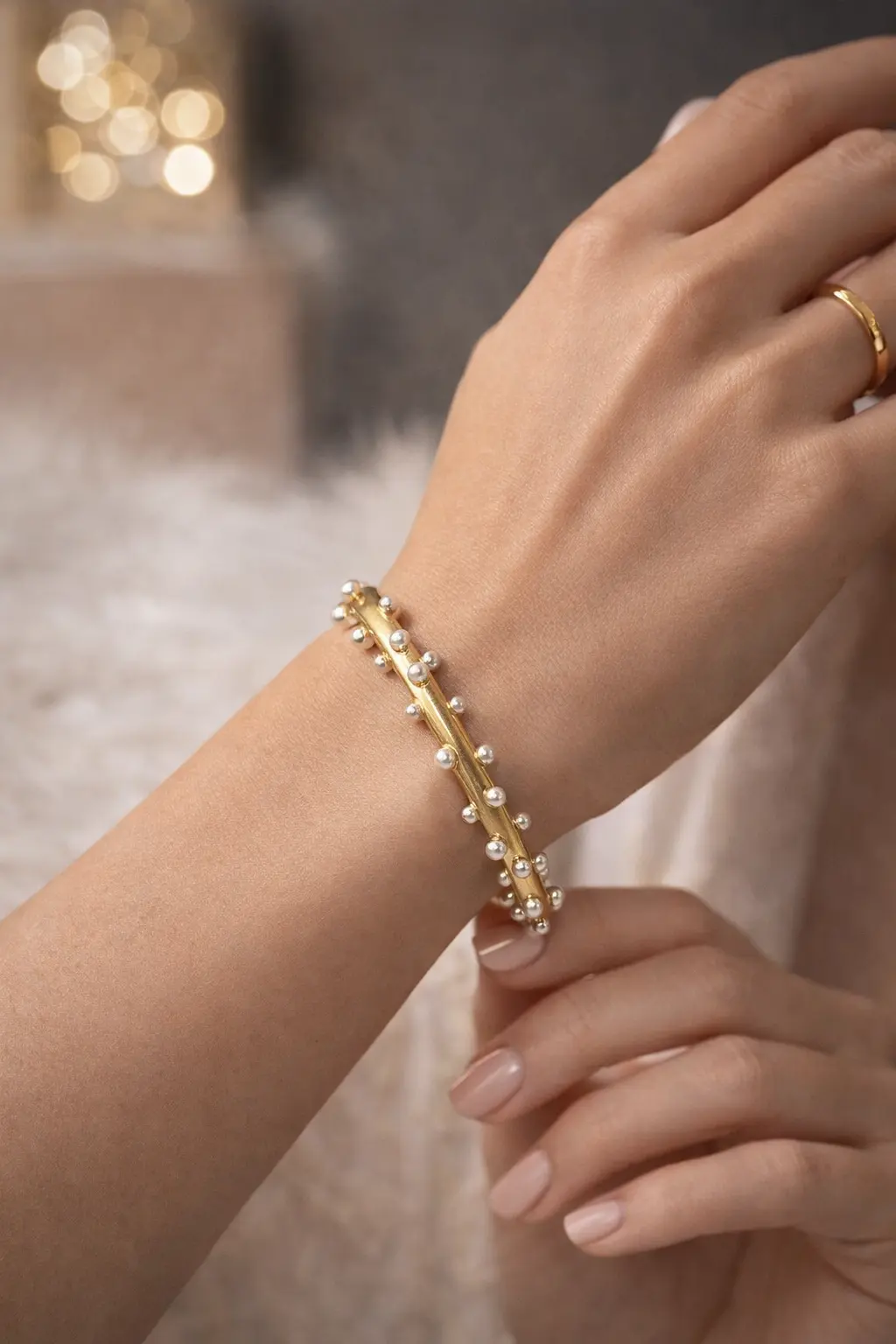 pearls Stainless bracelet